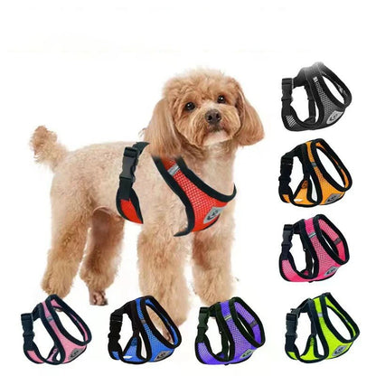 Cat Harness Vest Walking Lead Leash For Puppy dog Collar Polyester Adjustable Mesh Dog Harness For Small Medium Pet Accessories - Avero