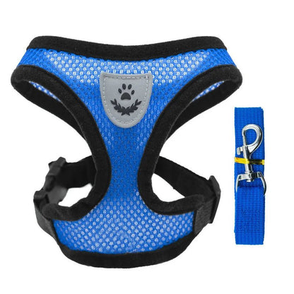 Cat Harness Vest Walking Lead Leash For Puppy dog Collar Polyester Adjustable Mesh Dog Harness For Small Medium Pet Accessories - Avero