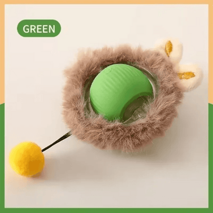 Cat Interactive ball Toy, Automatic Rolling Ball with Tail, Rechargeable Smart Pet Interactive Toy, Intelligent toy for Cat - Avero