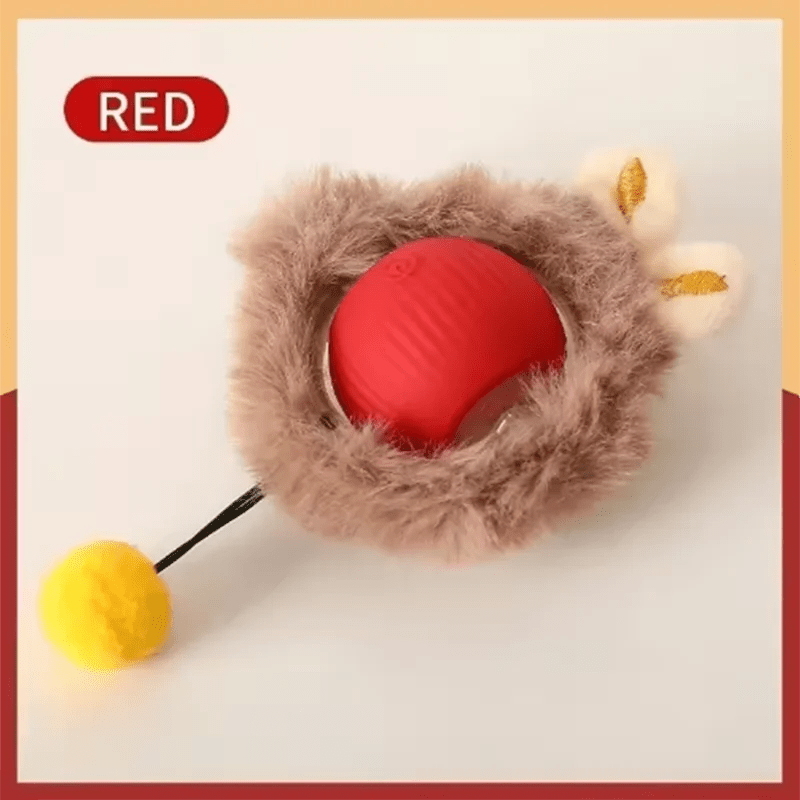 Cat Interactive ball Toy, Automatic Rolling Ball with Tail, Rechargeable Smart Pet Interactive Toy, Intelligent toy for Cat - Avero