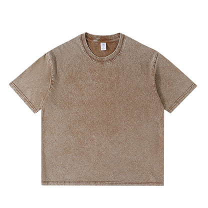 2025 Washed Vintage T-Shirts Street Hip Hop Retro Punk T Shirt women Harajuku Casual Cotton Short Sleeve Acid Wash TShirts top