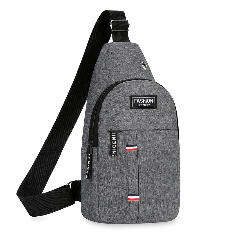 Chest Bag Men's One Shoulder Crossbody Bag Large Capacity Outdoor Sports And Leisure Fashion Small Shoulder Bag Large Capacit - Avero