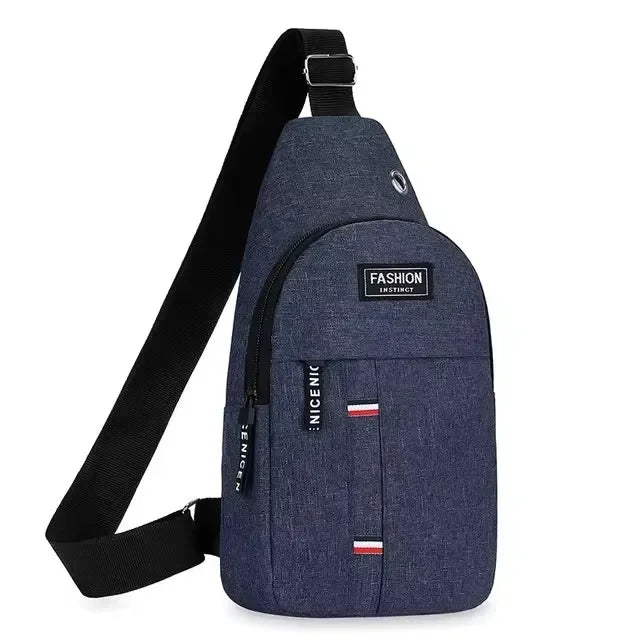 Chest Bag Men's One Shoulder Crossbody Bag Large Capacity Outdoor Sports And Leisure Fashion Small Shoulder Bag Large Capacit - Avero