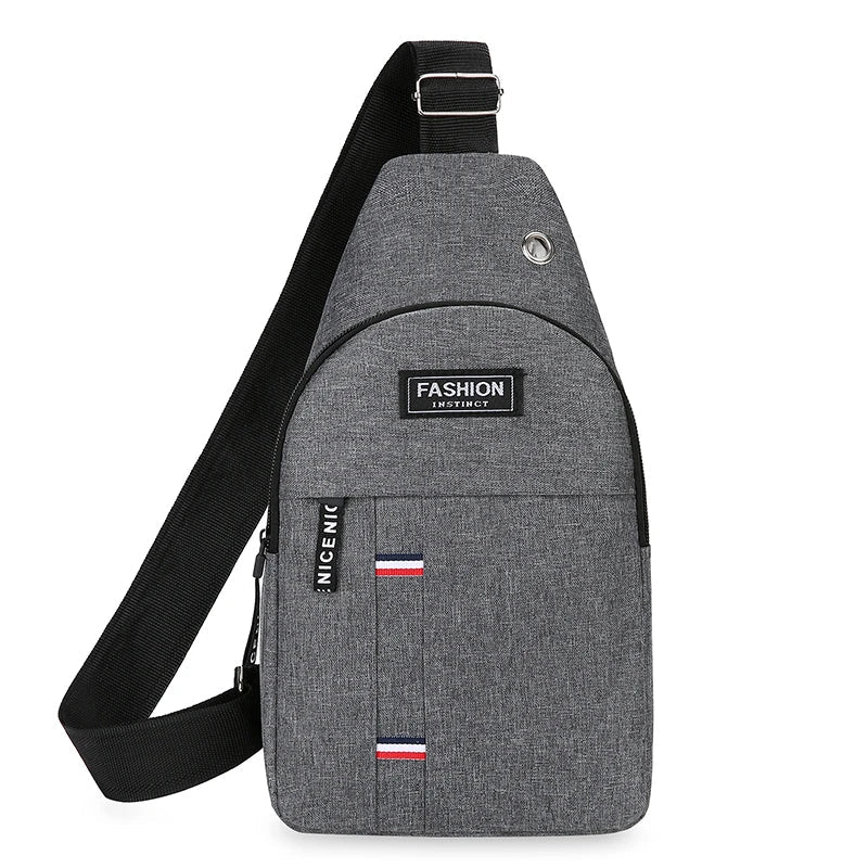 Chest Bag Men's One Shoulder Crossbody Bag Large Capacity Outdoor Sports And Leisure Fashion Small Shoulder Bag Large Capacit - Avero