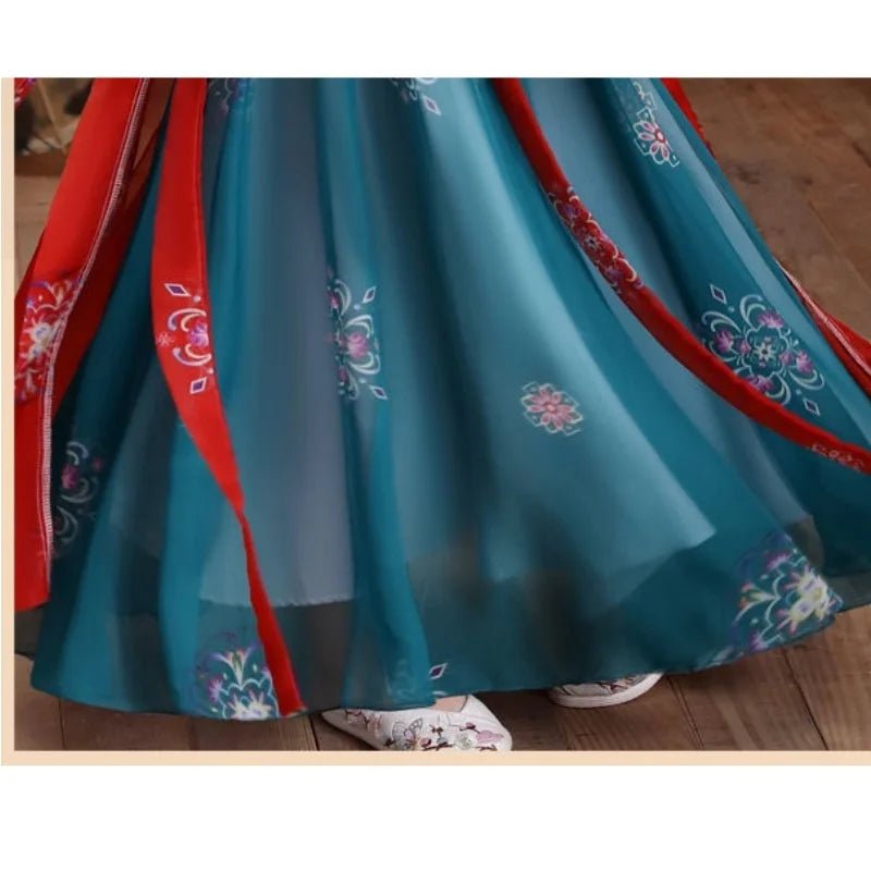 China Traditional dress for Girls Ancient Chinese Costume Child Kid Fairy Dress Cosplay Hanfu Folk Dance Performance Clothing - Avero