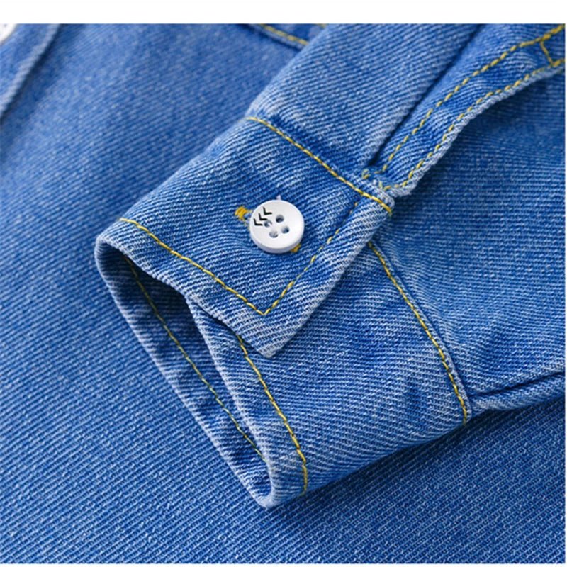 Classic Design Baby Kids Denim Jacket with Front Pockets for Boys Casual Outfit Children Fashion Denim Coat Age 2 To 9 Years Old - Avero