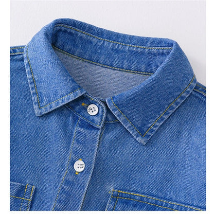 Classic Design Baby Kids Denim Jacket with Front Pockets for Boys Casual Outfit Children Fashion Denim Coat Age 2 To 9 Years Old - Avero