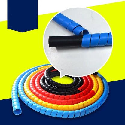 Clearance_2meters 8mm 10mm Line Organizer Pipe Protection Flexible Spiral Wrap Winding Cable Wire Protector Cable Sleeve Cover T - Avero