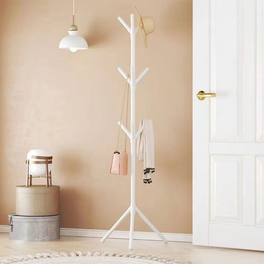 Clothes and Hats Rack Floor To Floor Bedroom Coat Hook Bedroom Vertical Tree Branch Shape Holder Hat Scarf Handbag Storage Hange - Avero