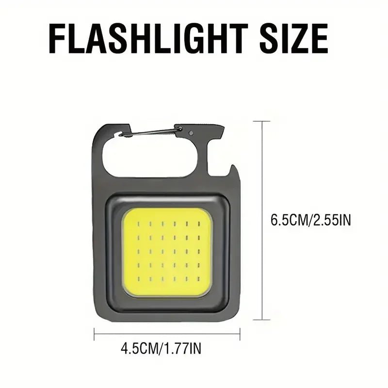 Convenient Carry - on Keychain Camping Light Multi - function COB Rechargeable Emergency Light Mini High Bright Camping Lights - Avero