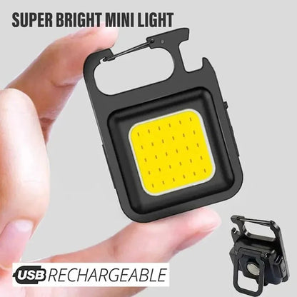 Convenient Carry - on Keychain Camping Light Multi - function COB Rechargeable Emergency Light Mini High Bright Camping Lights - Avero