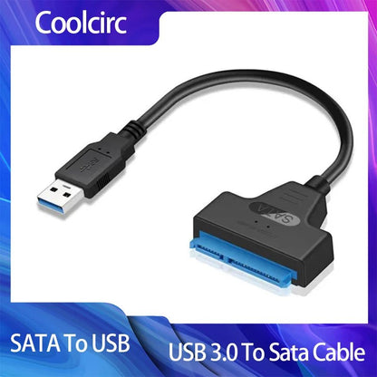 Coolcirc USB 3.0 To Sata Cable For 2.5 Inch External HDD SSD Hard Drive Adapter SATA To USB Hard Disk Adapter Cable - Avero