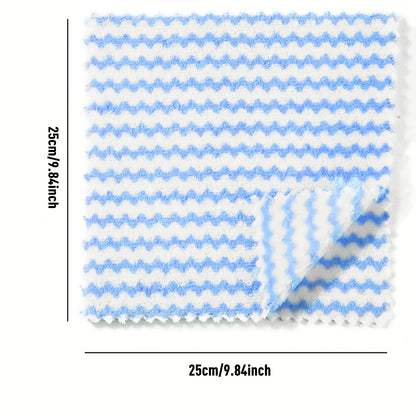 Coral fleece wavy cloth, kitchen absorbent dishwashing cloth, non stick oil wholesale cationic thickened cloth Baijie cloth" - Avero