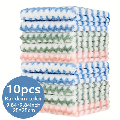 Coral fleece wavy cloth, kitchen absorbent dishwashing cloth, non stick oil wholesale cationic thickened cloth Baijie cloth" - Avero
