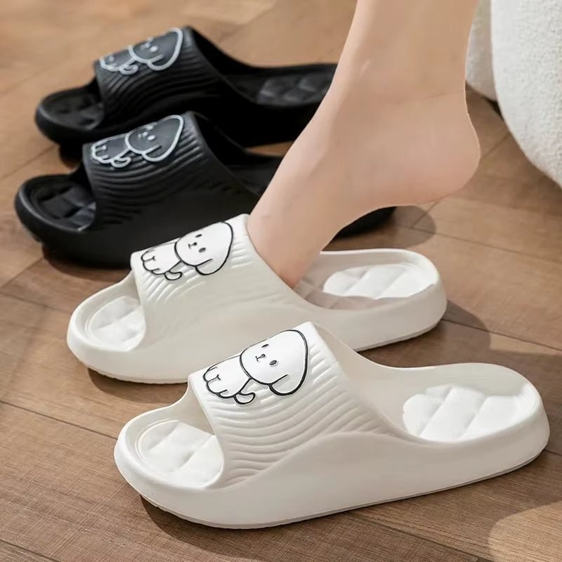 Cute Couple Pillow Slippers Female Summer Wear 2024 New Bathroom Bath Non - Slip Indoor Home Eva Thick Bottom Sandals - Avero