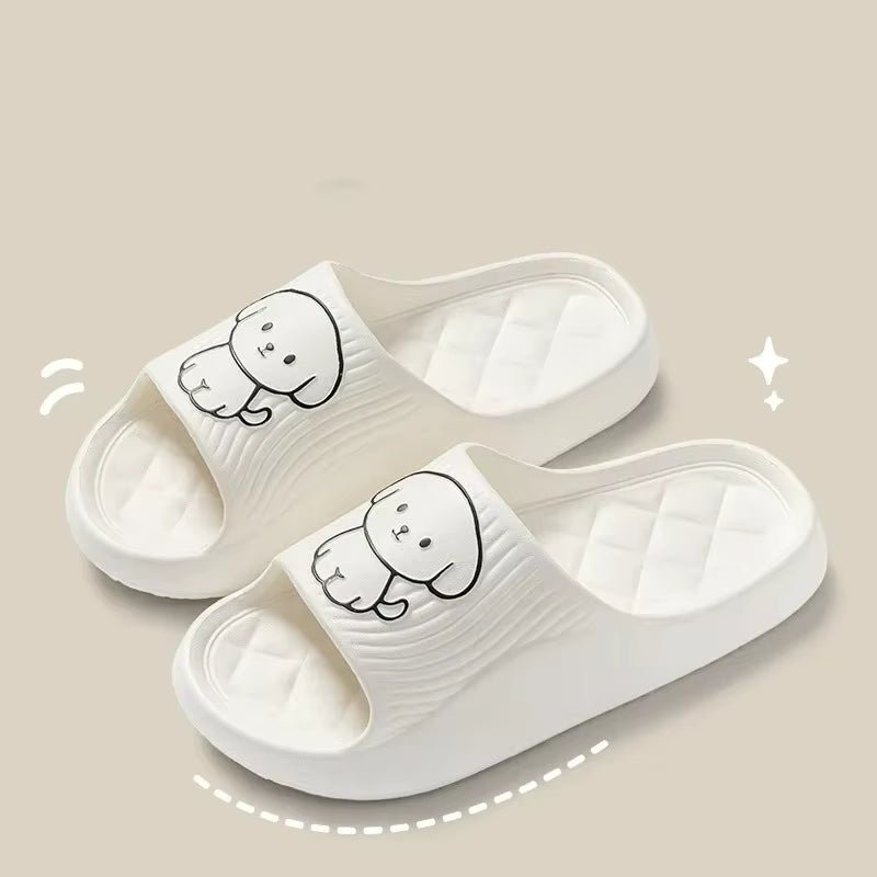 Cute Couple Pillow Slippers Female Summer Wear 2024 New Bathroom Bath Non - Slip Indoor Home Eva Thick Bottom Sandals - Avero