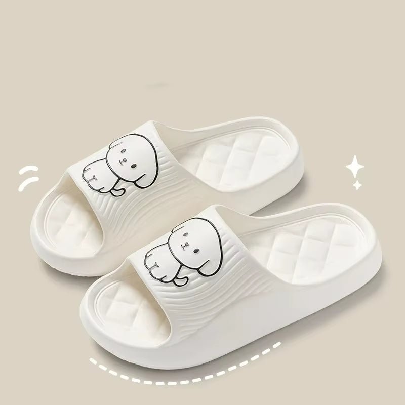 Cute Couple Pillow Slippers Female Summer Wear 2024 New Bathroom Bath Non - Slip Indoor Home Eva Thick Bottom Sandals - Avero