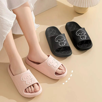 Cute Couple Pillow Slippers Female Summer Wear 2024 New Bathroom Bath Non - Slip Indoor Home Eva Thick Bottom Sandals - Avero