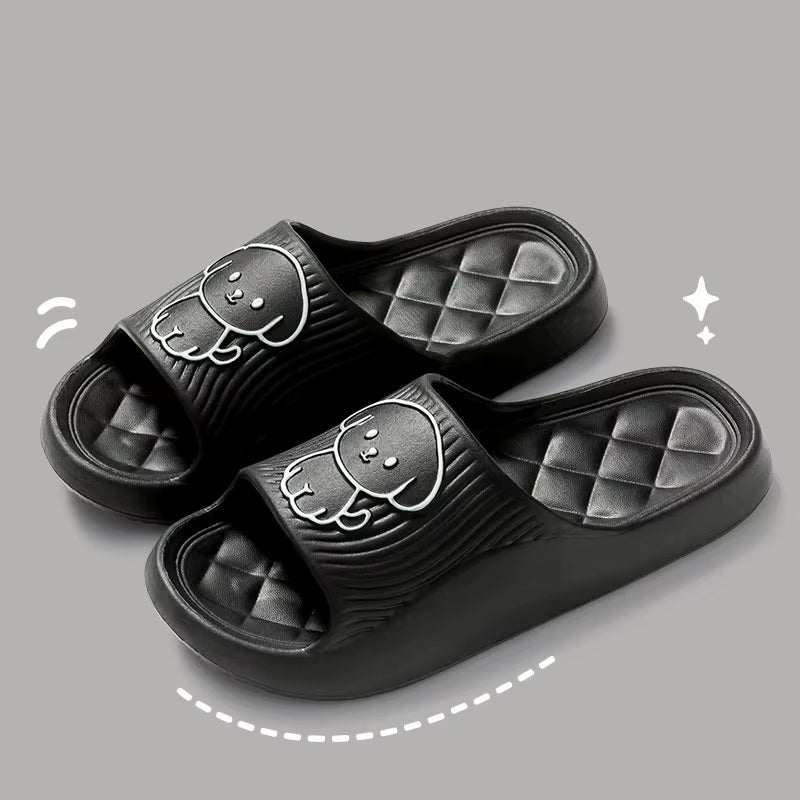 Cute Couple Pillow Slippers Female Summer Wear 2024 New Bathroom Bath Non - Slip Indoor Home Eva Thick Bottom Sandals - Avero