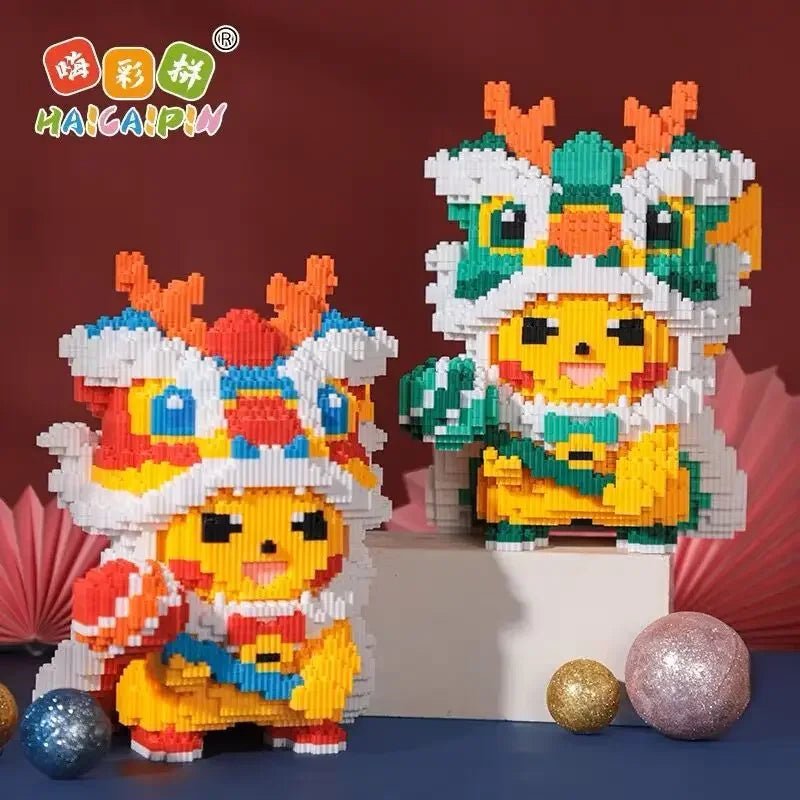 Cute Pikachu Compatible Lego Blocks Small Particles Puzzle Puzzle Toys Pokémon Adult High Difficulty Puzzle Boy Girl Toy Gift - Avero