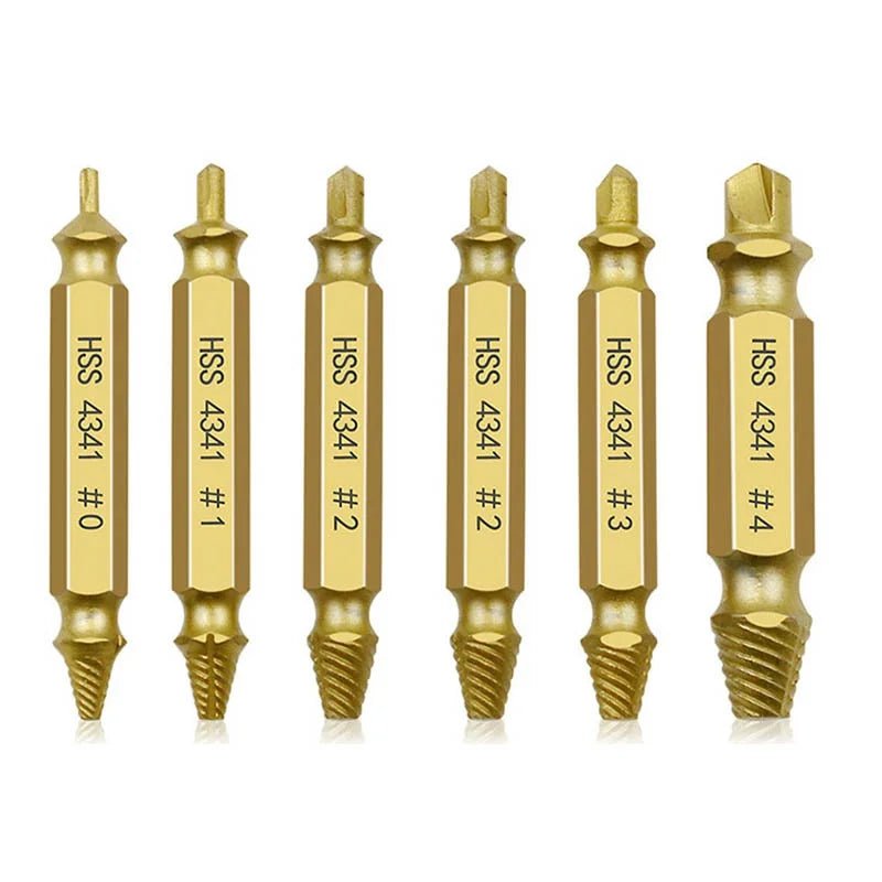 Damaged Screw Extractor Set HSS Drill Bit Stripped Broken Remover Small Easily Quickly Take Out Kit Easy Demolition Power Tools - Avero