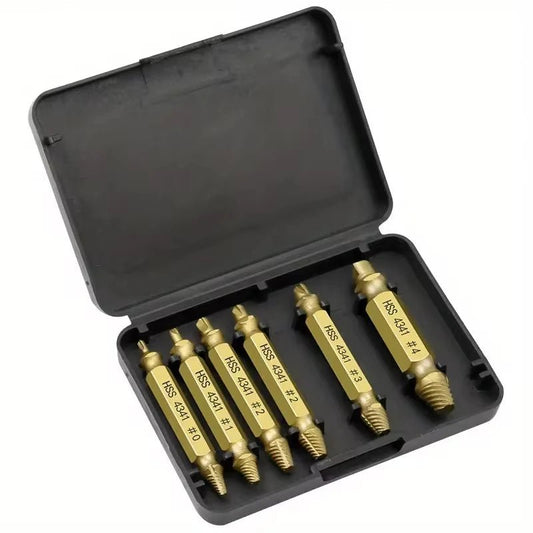 Damaged Screw Extractor Set HSS Drill Bit Stripped Broken Remover Small Easily Quickly Take Out Kit Easy Demolition Power Tools - Avero