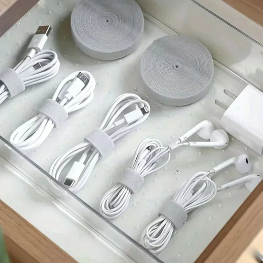 Data Cable Management Cable Tie Reusable Removable Multi - purpose Wire Organizer Data Cable Storage Tape Plant Fixation - Avero