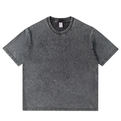 2025 Washed Vintage T-Shirts Street Hip Hop Retro Punk T Shirt women Harajuku Casual Cotton Short Sleeve Acid Wash TShirts top