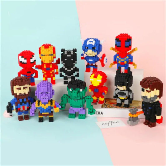 Disney and Marvel peripherals are compatible with Lego small particle assembly building blocks, small toy puzzle ornaments - Avero