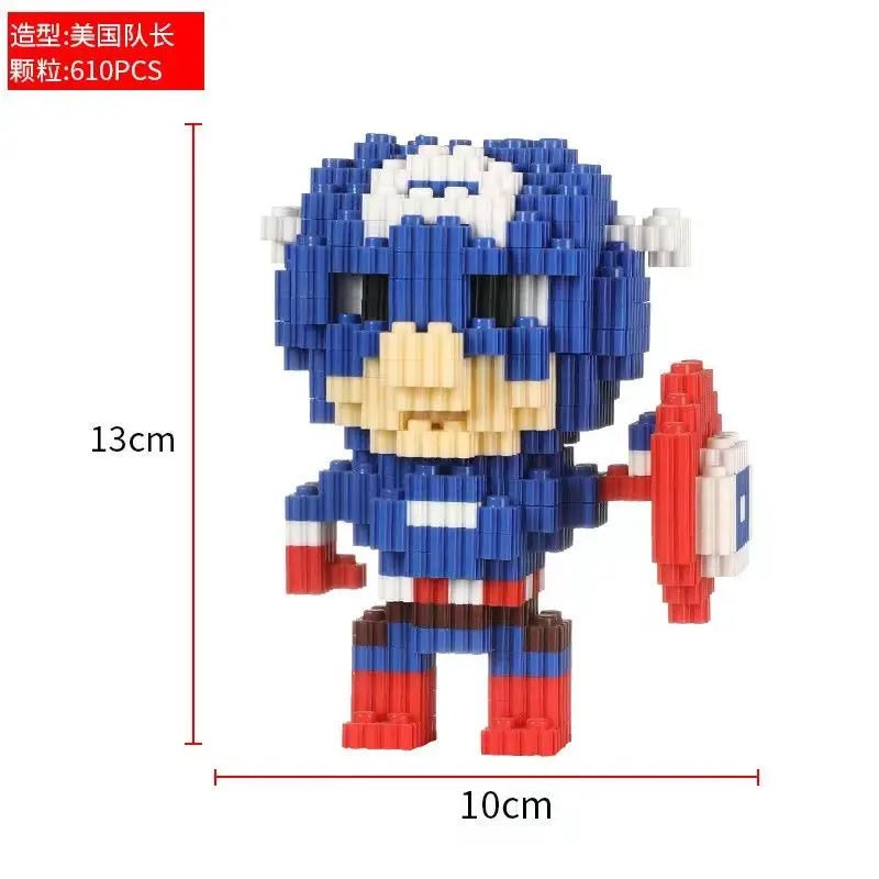 Disney and Marvel peripherals are compatible with Lego small particle assembly building blocks, small toy puzzle ornaments - Avero