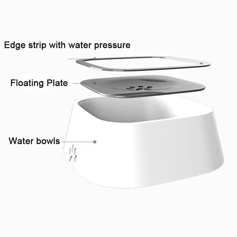 Dog Drinking Water Bowl Floating Non - Wetting Mouth Cat Bowl without Spill Drinking Water Dispenser Plastic Anti - Over Dog Bowl - Avero
