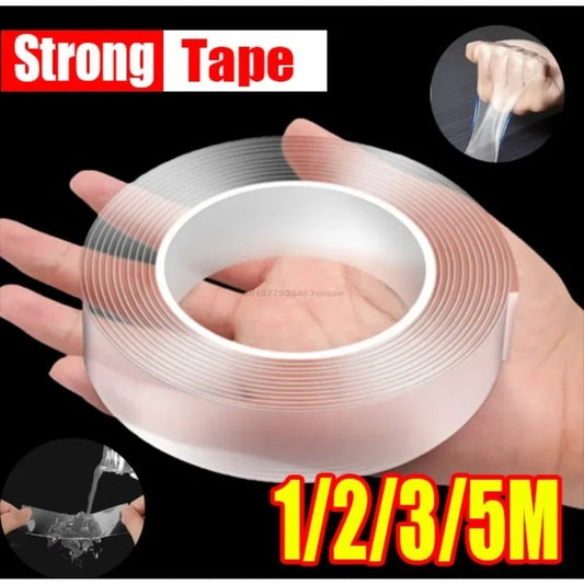 Double Sided Nano Tape Extra Strong Decorative Adhesive Tape Thickened Transparent Waterproof Tape Glue Useful Things for Home - Avero