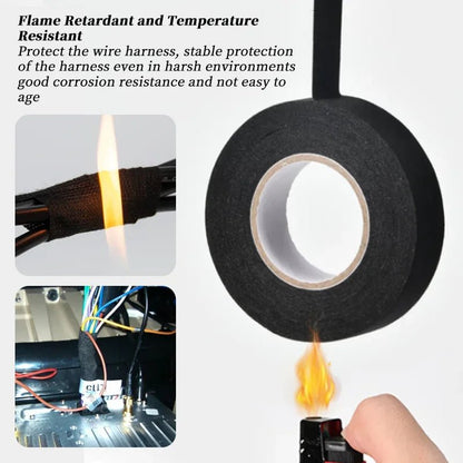 Electrical Insulating Tape Heat Resistant Harness Tape 9/15/50MM Car Cable Harness Wiring Loom Protection Waterproof Tape - Avero