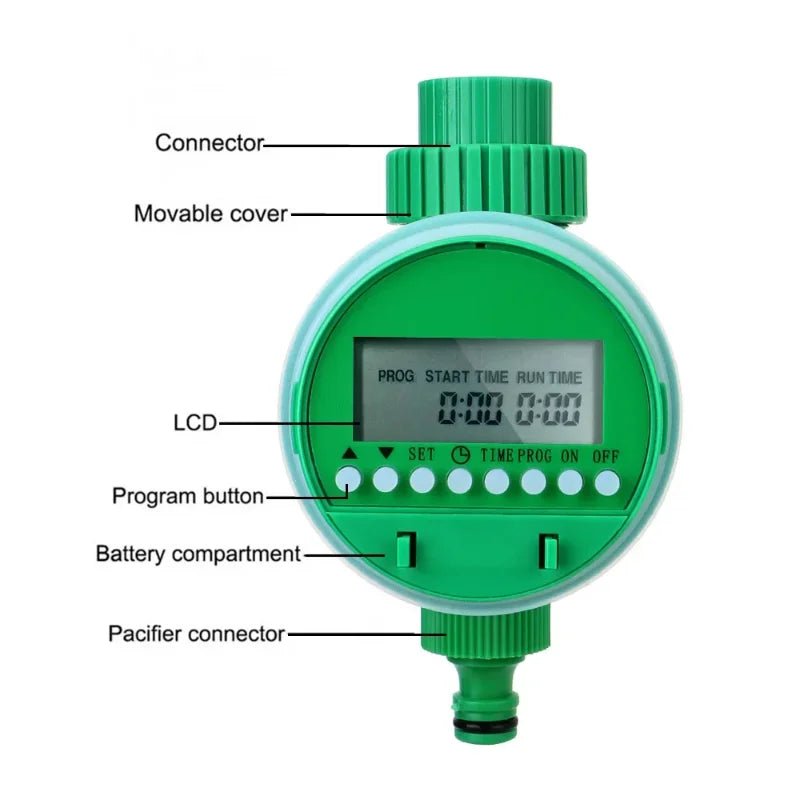 Electronic Automatic Irrigation Timer Plant Watering Control Device with Display Garden Intelligent Valve Watering Outdoor Spray - Avero