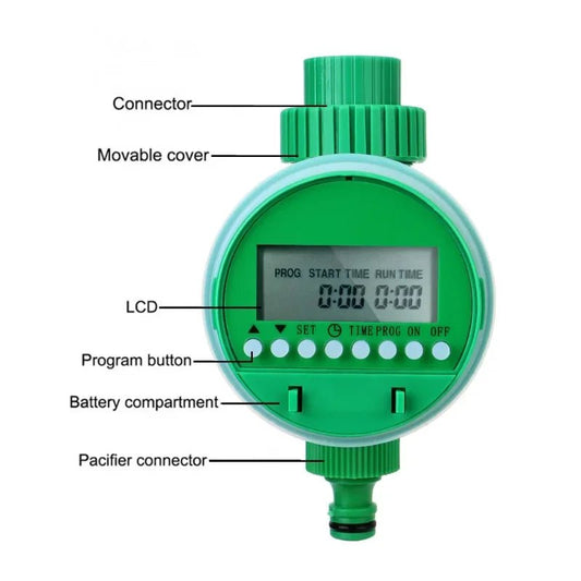 Electronic Automatic Irrigation Timer Plant Watering Control Device with Display Garden Intelligent Valve Watering Outdoor Spray - Avero