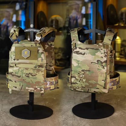Emersongear FRO Style V5 Tactical Vest M Size Plate Carrier Paintball Body Protective Airsoft Hunting Combat Training Nylon - Avero