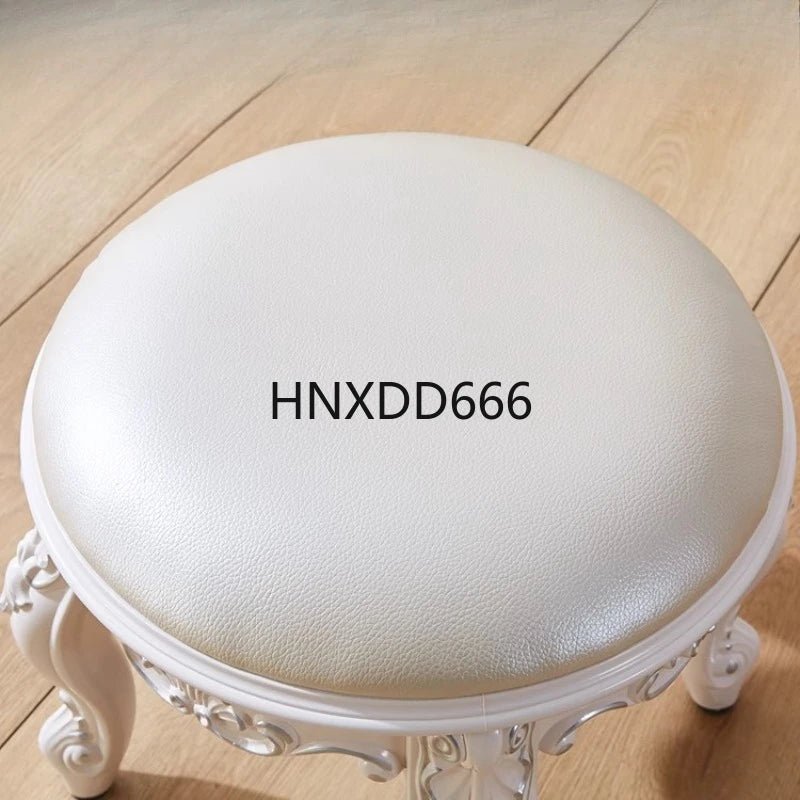 European style low stool modern bedroom stool off - white Hallway ottoman vanity chair makeup Footrest Interior home furniture - Avero