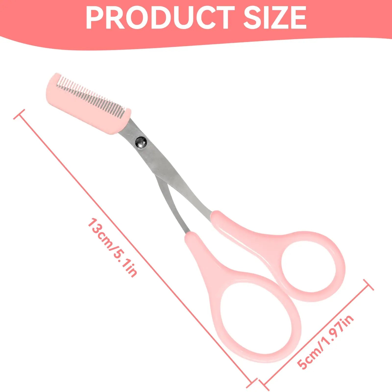 Eyebrow Trimmer, Stainless Steel Eyebrow Scissors With Comb, Eyebrow Trimming Scissors Hair Removal Beauty Tools - Avero