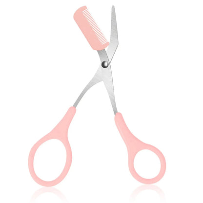Eyebrow Trimmer, Stainless Steel Eyebrow Scissors With Comb, Eyebrow Trimming Scissors Hair Removal Beauty Tools - Avero