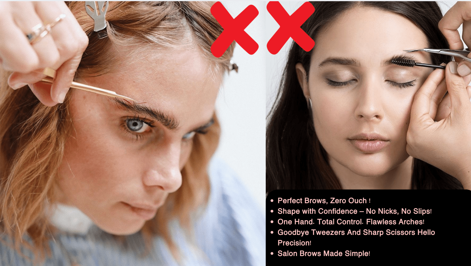 Eyebrow Trimmer, Stainless Steel Eyebrow Scissors With Comb, Eyebrow Trimming Scissors Hair Removal Beauty Tools - Avero