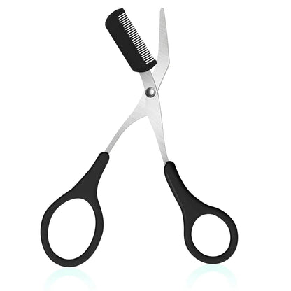 Eyebrow Trimmer, Stainless Steel Eyebrow Scissors With Comb, Eyebrow Trimming Scissors Hair Removal Beauty Tools - Avero