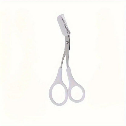 Eyebrow Trimmer, Stainless Steel Eyebrow Scissors With Comb, Eyebrow Trimming Scissors Hair Removal Beauty Tools - Avero