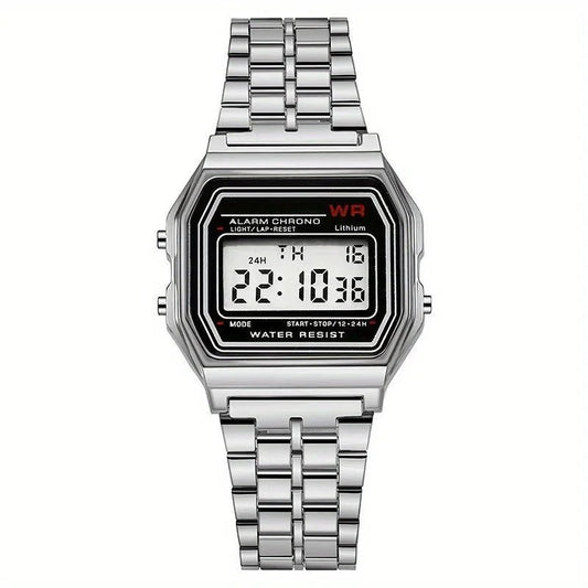 F91W Non - Waterproof Steel Band Watch For Women, Men, Business Clock, Multi - Functional LED Digital Sports Watch, Electronic Clock - Avero