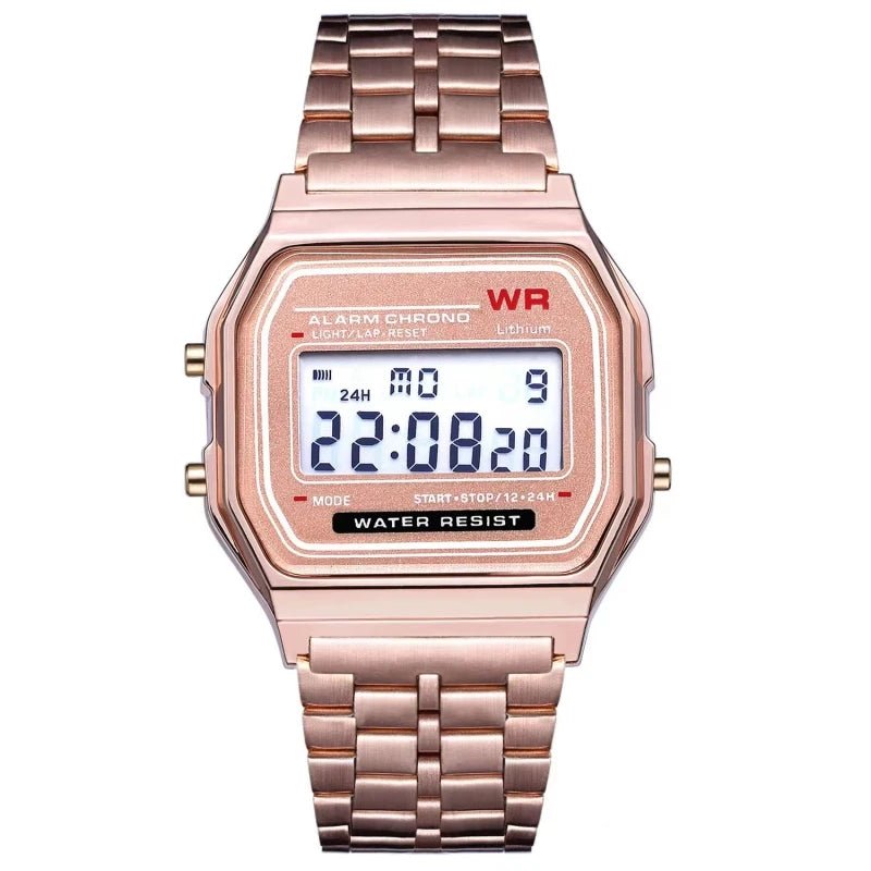 F91W Non - Waterproof Steel Band Watch For Women, Men, Business Clock, Multi - Functional LED Digital Sports Watch, Electronic Clock - Avero