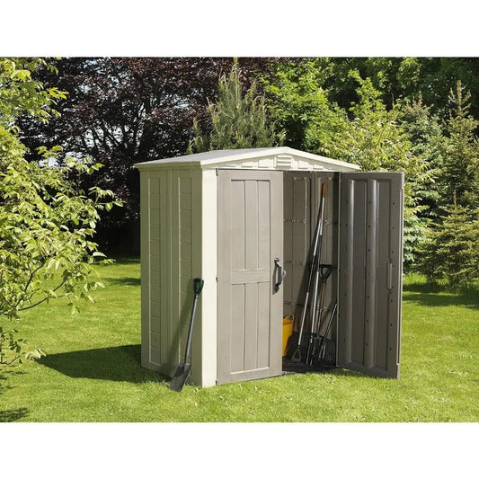 Factor 6x3 Outdoor Storage Shed Kit - Perfect to Store Patio Furniture, Garden Tools Accessories, Beach Chairs and Push Lawn - Avero