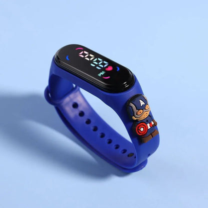 Fashion Mickey Children Watches For Girls Electronic Bracelet Sports Touch LED Spiderman Doll Kids Watch Women Waterproof Clock - Avero