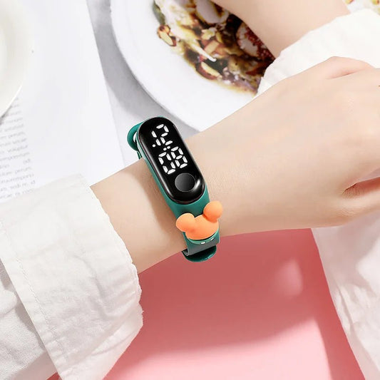 Fashion Mickey Children Watches For Girls Electronic Bracelet Sports Touch LED Spiderman Doll Kids Watch Women Waterproof Clock - Avero