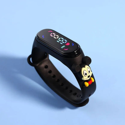 Fashion Mickey Children Watches For Girls Electronic Bracelet Sports Touch LED Spiderman Doll Kids Watch Women Waterproof Clock - Avero