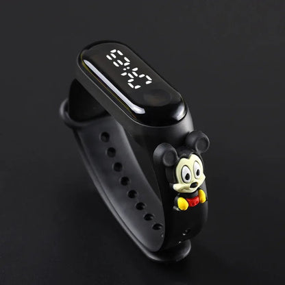 Fashion Mickey Children Watches For Girls Electronic Bracelet Sports Touch LED Spiderman Doll Kids Watch Women Waterproof Clock - Avero