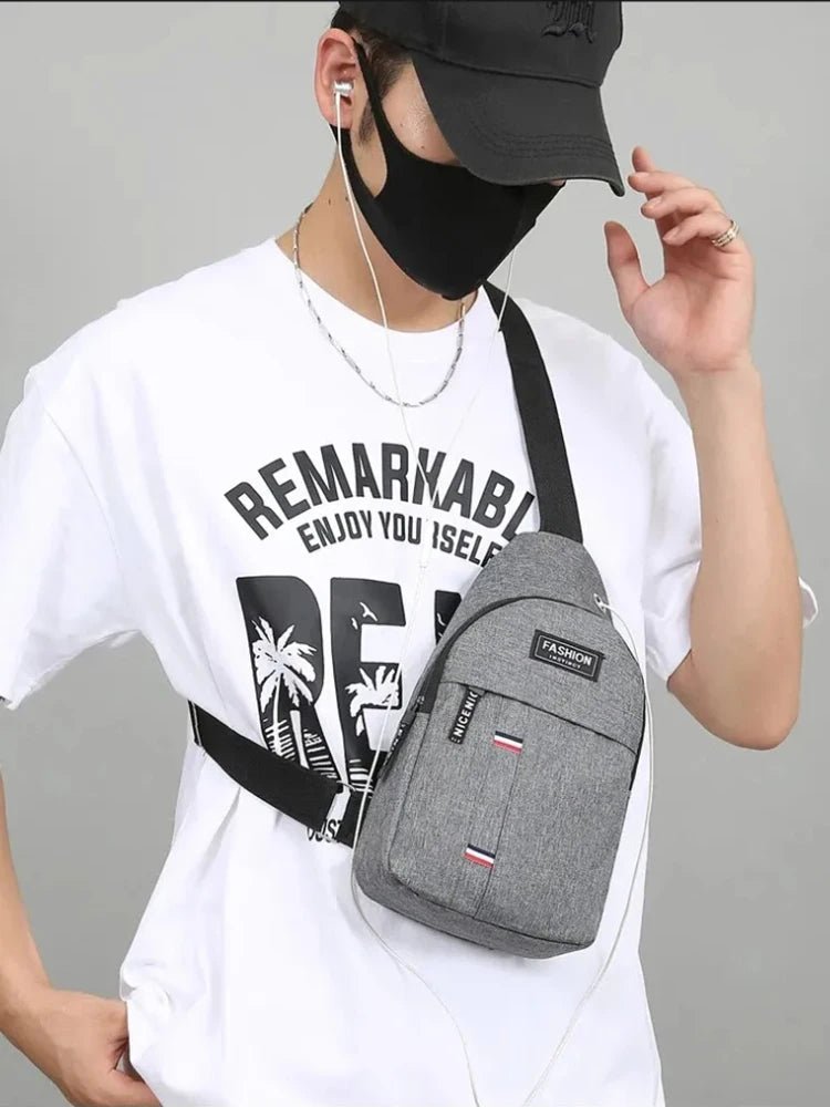 Fashionable and Trendy Lightweight Single Minimalist Shoulder Crossbody Bag for Men with Large Capacity for Leisure and Sports - Avero